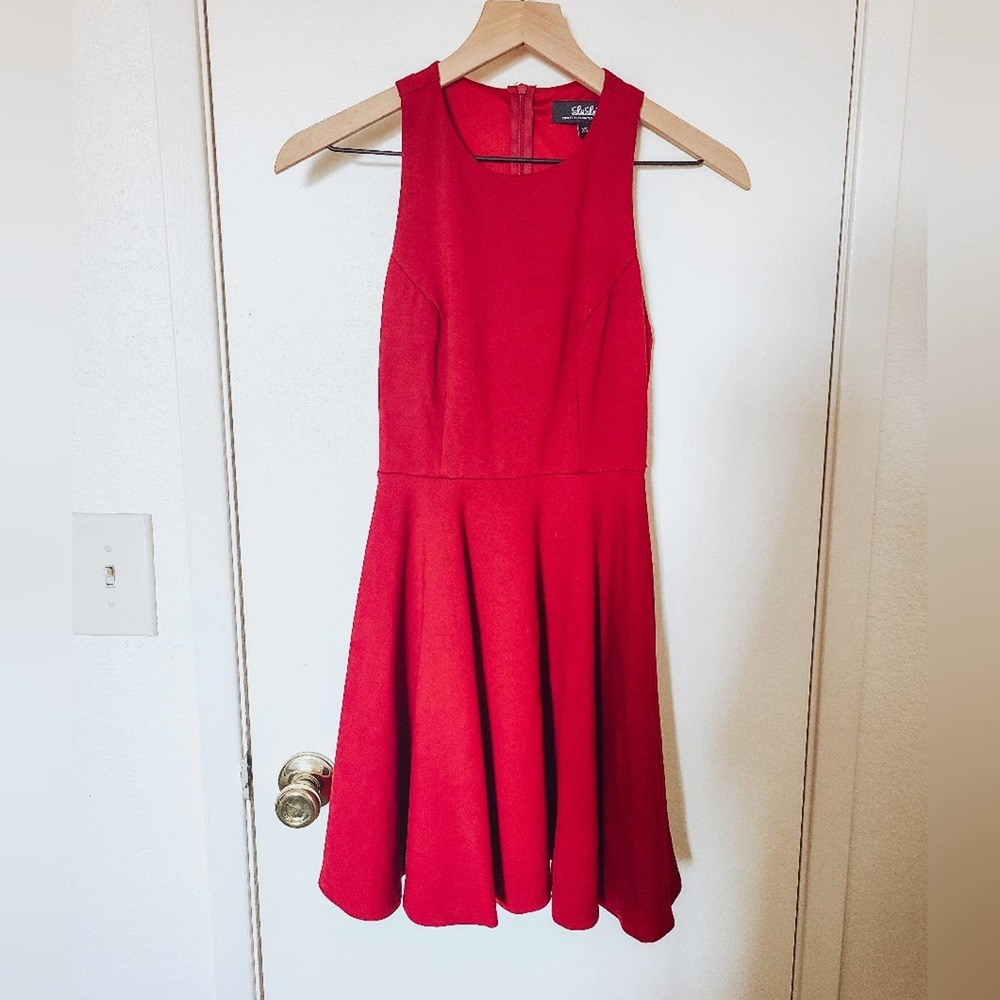 Lulu's Halter Red Skater Dress